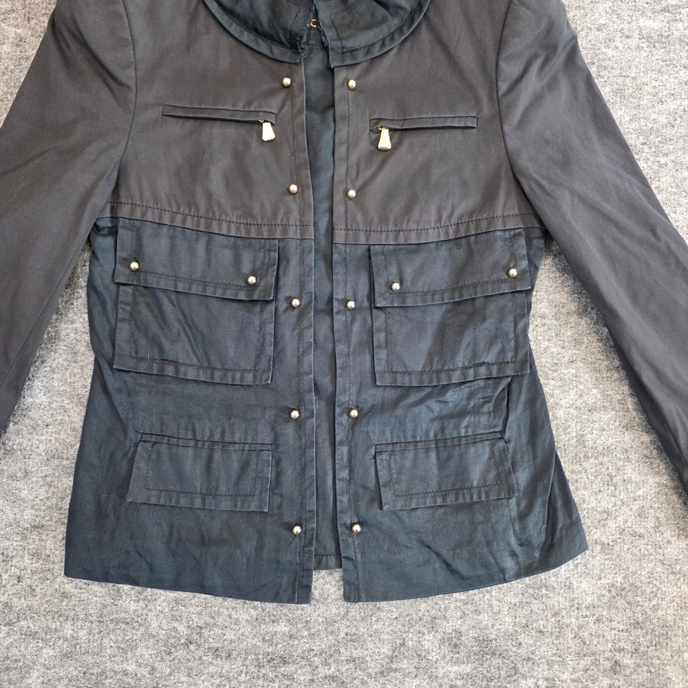 ESCADA Jacket Womens Size 34 Black Long Sleeve Utility Military Style‎ Blazer - Picture 2 of 10